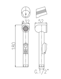 Faris - BIDETTA shower, chrome RU1070 - 5 2