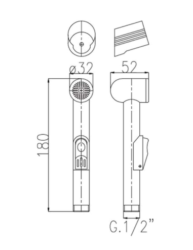 Faris - BIDETTA shower, chrome RU1070 - 1