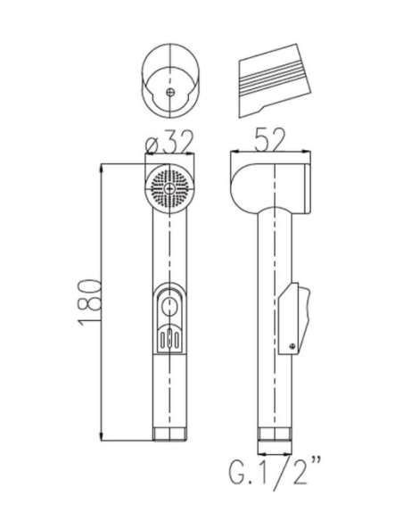 Faris - BIDETTA shower, chrome RU1070 - 1