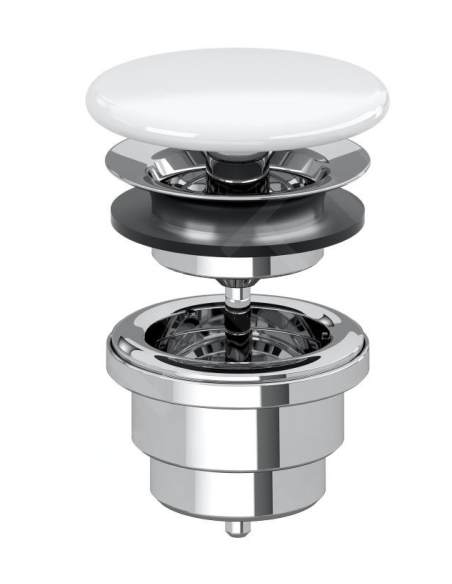 Unclosable outlet valve, 121 x 215 x 68 mm, White Alpin - 1