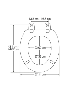 Tualetes poda sēdriņkis, melns koks 2