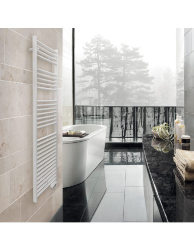 Zehnder Aura Electric Towel Radiator 1226x500mm, White - 3