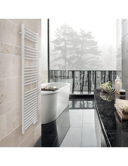 Zehnder Aura Electric Towel Radiator 1226x500mm, White - 3 Zehnder Aura Electric Towel Radiator 1226x500mm, White - 3