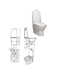 WC poda vāks 213110, balts, NEW DAY - 1
