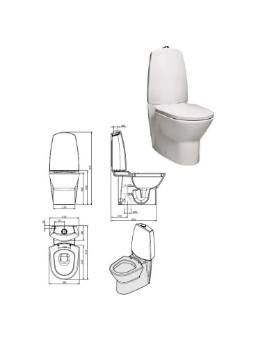 WC poda vāks 213110, balts, NEW DAY - 1
