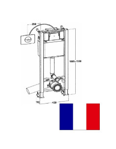 WC set(frame+cistern+flush button), HROMS - 1