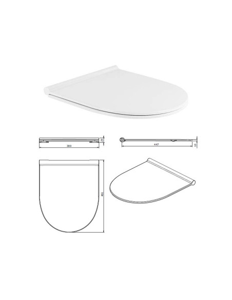 WC toilet seat soft close 2366100, SANLIFE - 1