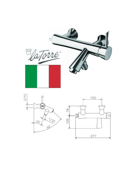 Смеситель для ванны без комплекта 17020S, KONVEX - 1 Смеситель для ванны без комплекта 17020S, KONVEX - 1