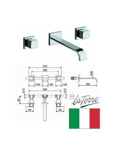 Sink faucet concealed 28280ST CUBIC, JAVA - 1