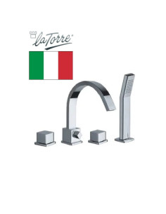 Bath faucet 4-hole 19845 C, KI-STREAM