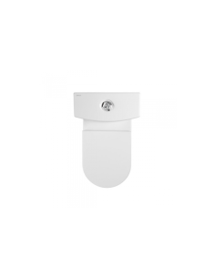 Sanindusa freestanding toilet with lid 65W/D, floor outlet, white - 1 2