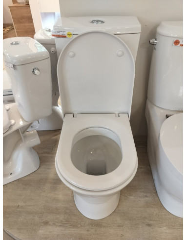 Отдельно стоящий унитаз Sanindusa с крышкой 65W/D, слив в пол, белый - 6