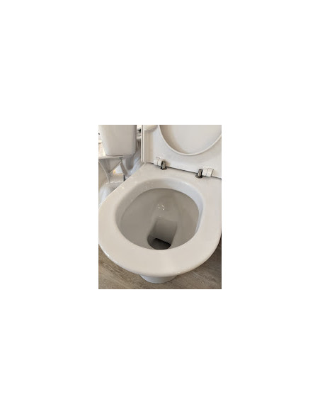 Sanindusa freestanding toilet with lid 65W/D, floor outlet, white - 8