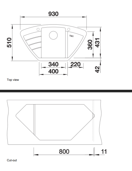 copy of Sink Blanco BLANCO DELTA II SILG PDUR Anthracite - 6