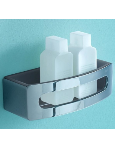 Shower accessory holder, chrome-black, ELEGANCE - 3