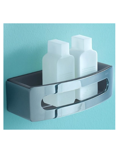 Shower accessory holder, chrome-black, ELEGANCE - 3