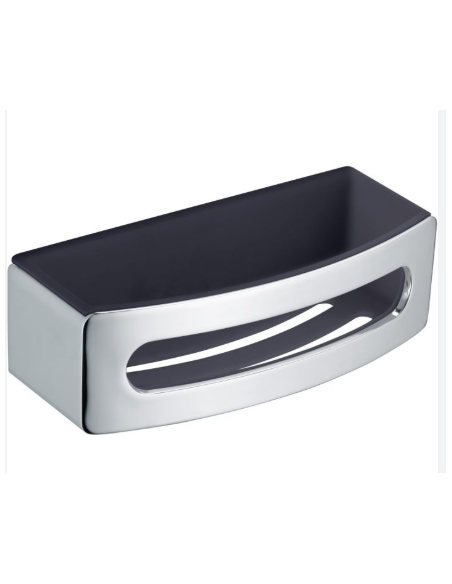 Shower accessory holder, chrome-black, ELEGANCE - 4