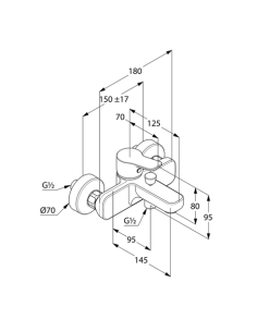 Смеситель для ванны 376810565, PURE - 3 2