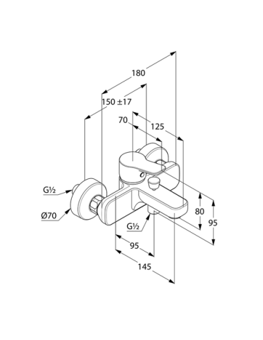 Bath faucet 376810565, PURE - 1