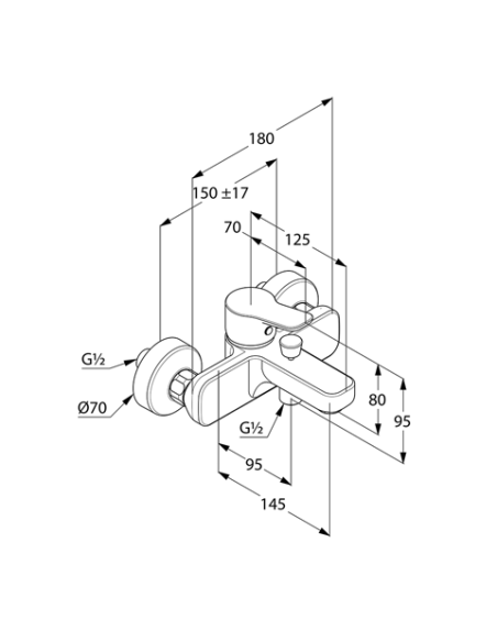 Bath faucet 376810565, PURE - 1
