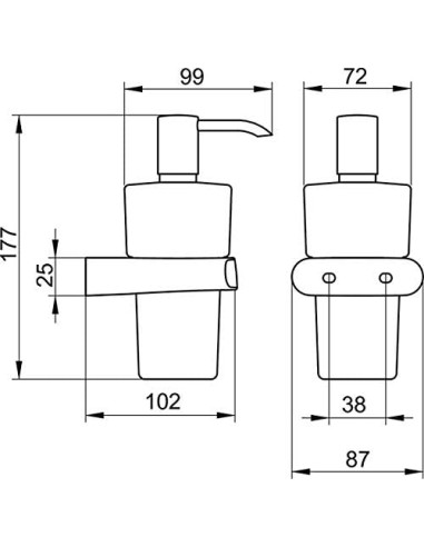 Ziepju dozators 11654019000, ELEGANCE - 1