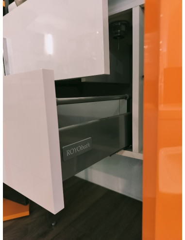 Skapītis izlietnei 80 15082,balts/oranžs - 3